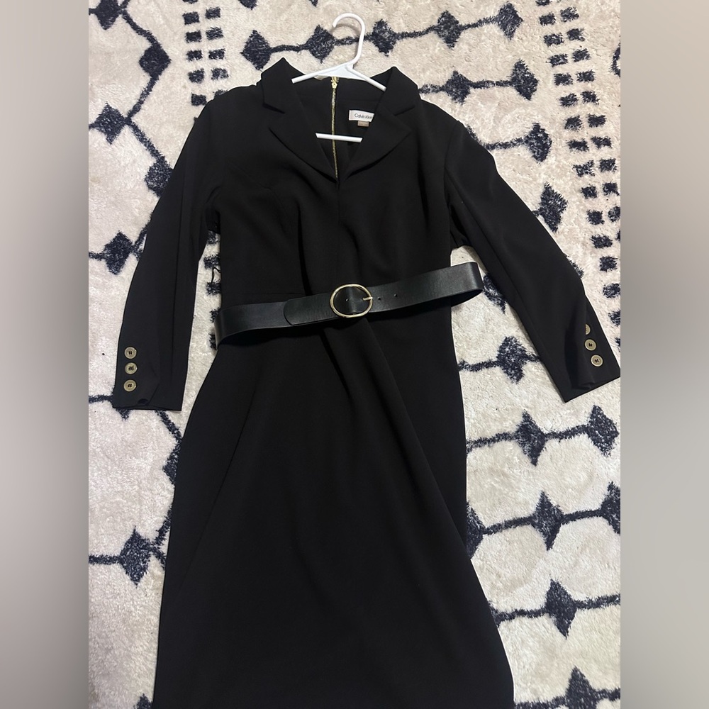 Calvin Klein Black Dress with Belt